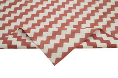 Geometric Duri Red Geometric Cotton Wool Handmade Area Rug 7'10'' x 9'10''