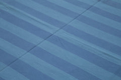 Geometric Duri Blue Geometric Cotton Wool Handmade Area Rug 7'11'' x 10'0''