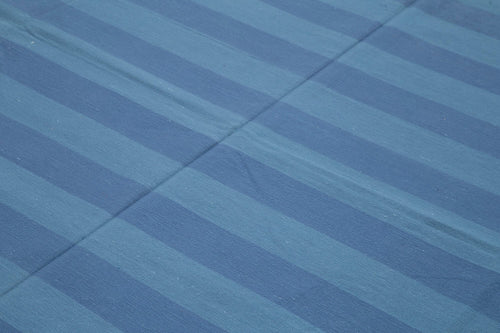 Geometric Duri Blue Geometric Cotton Wool Handmade Area Rug 7'11'' x 10'0''