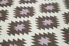 Geometric Duri Brown Geometric Cotton Wool Handmade Area Rug 8'1'' x 9'9''