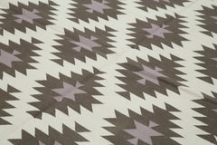 Geometric Duri Brown Geometric Cotton Wool Handmade Area Rug 7'11'' x 9'10''