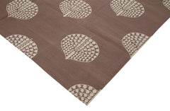 Geometric Duri Brown Geometric Cotton Wool Handmade Area Rug 8'0'' x 9'11''