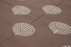 Geometric Duri Brown Geometric Cotton Wool Handmade Area Rug 8'0'' x 9'11''