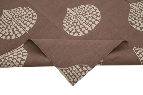 Geometric Duri Brown Geometric Cotton Wool Handmade Area Rug 8'0'' x 9'11''