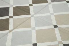 Geometric Duri Brown Geometric Cotton Wool Handmade Area Rug 7'10'' x 10'0''
