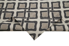 Geometric Duri Grey Geometric Cotton Wool Handmade Area Rug 8'1'' x 9'9''