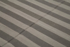 Geometric Duri Brown Geometric Cotton Wool Handmade Area Rug 8'0'' x 10'0''