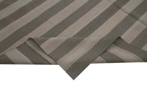 Geometric Duri Brown Geometric Cotton Wool Handmade Area Rug 8'0'' x 10'0''