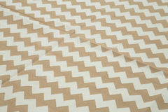 Geometric Duri Beige Geometric Cotton Wool Handmade Area Rug 8'11'' x 11'10''