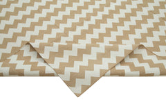 Geometric Duri Beige Geometric Cotton Wool Handmade Area Rug 8'11'' x 11'10''