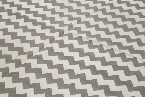 Geometric Duri Brown Geometric Cotton Wool Handmade Area Rug 9'0'' x 11'8''