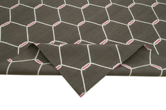 Geometric Duri Brown Geometric Cotton Wool Handmade Area Rug 9'1'' x 11'7''