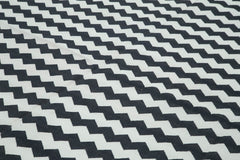 Geometric Duri Black Geometric Cotton Wool Handmade Area Rug 8'10'' x 11'10''