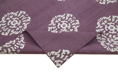 Geometric Duri Purple Geometric Cotton Wool Handmade Area Rug 9'1'' x 11'10''