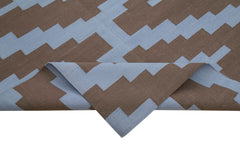 Geometric Duri Brown Geometric Cotton Wool Handmade Area Rug 9'1'' x 11'11''