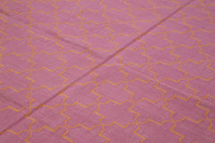 Geometric Duri Pink Geometric Cotton Wool Handmade Area Rug 9'1'' x 11'9''