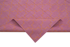 Geometric Duri Pink Geometric Cotton Wool Handmade Area Rug 9'1'' x 11'9''