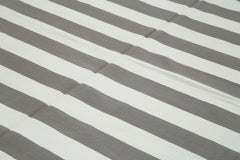 Geometric Duri Grey Geometric Cotton Wool Handmade Area Rug 8'11'' x 12'0''