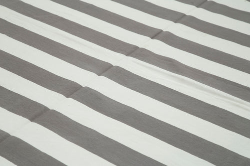 Geometric Duri Grey Geometric Cotton Wool Handmade Area Rug 8'11'' x 12'0''