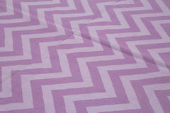 Geometric Duri Purple Geometric Cotton Wool Handmade Area Rug 9'2'' x 11'9''
