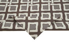 Geometric Duri Brown Geometric Cotton Wool Handmade Area Rug 8'10'' x 11'10''