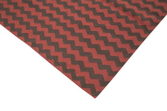 Geometric Duri Red Geometric Cotton Wool Handmade Area Rug 8'11'' x 11'9''