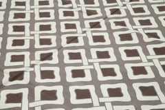 Geometric Duri Brown Geometric Cotton Wool Handmade Area Rug 9'0'' x 12'0''