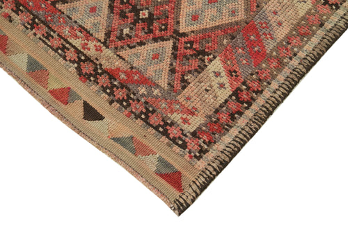 Vintage Herki Beige Vintage Cotton Wool Handmade Area Rug 2'11'' x 13'8''