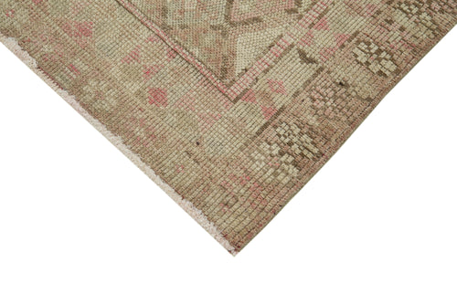 Vintage Herki Beige Vintage Cotton Wool Handmade Area Rug 2'8'' x 11'2''