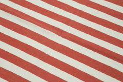 Geometric Duri Red Geometric Cotton Wool Handmade Area Rug 3'6'' x 5'6''