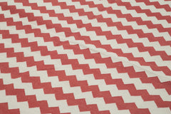 Geometric Duri Red Geometric Cotton Wool Handmade Area Rug 7'11'' x 9'8''