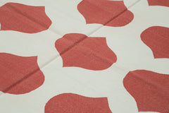 Geometric Duri Red Geometric Cotton Wool Handmade Area Rug 8'0'' x 9'9''