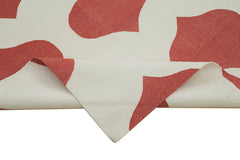 Geometric Duri Red Geometric Cotton Wool Handmade Area Rug 8'0'' x 9'9''