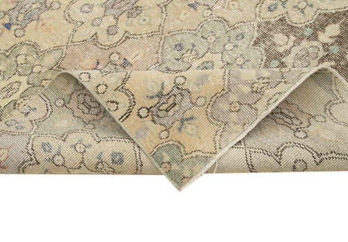 Handmade Area Rug - Checkered Kilim Beige Cotton Wool Durable Floor Covering 4'7''x8'10''