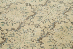 Checkered Kilim Beige Cotton Wool Handmade Area Rug 5'0'' x 8'11''