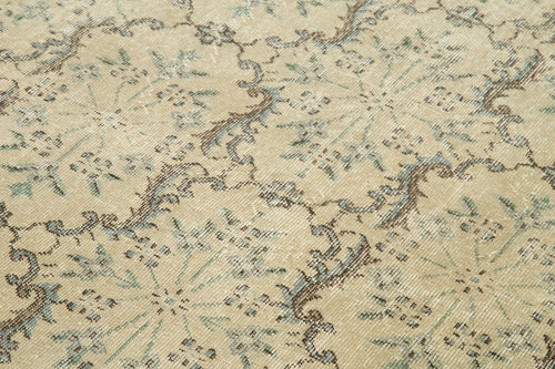 Checkered Kilim Beige Cotton Wool Handmade Area Rug 5'0'' x 8'11''