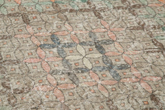 Handmade Area Rug - Checkered Kilim Brown Cotton Wool Carpet 4'8" x 9'0"