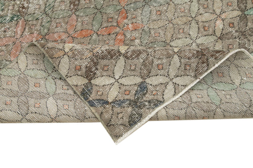 Handmade Area Rug - Checkered Kilim Brown Cotton Wool Carpet 4'8" x 9'0"