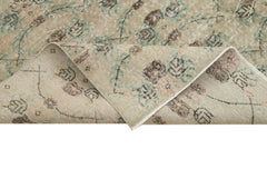 Checkered Kilim Beige Cotton Wool Handmade Area Rug 5'5'' x 9'0''