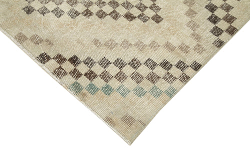 Handmade Area Rug – Checkered Kilim Rug 4'8''x8'8'' Cotton Wool Durable Weave