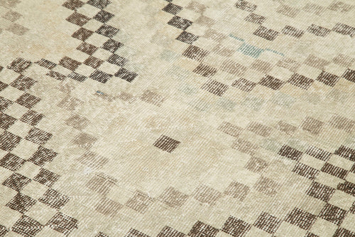 Handmade Area Rug – Checkered Kilim Rug 4'8''x8'8'' Cotton Wool Durable Weave