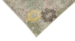 Checkered Kilim White Cotton Wool Handmade Area Rug 5'5'' x 9'1''