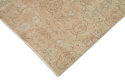 Handmade Area Rug - Checkered Kilim Orange Cotton Wool 5x8 Vintage Carpet