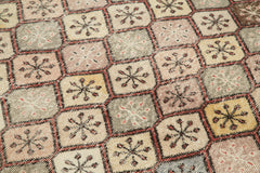 Handmade Area Rug - Checkered Kilim Cotton Wool Rug 5'10" x 9'2" by Agacan