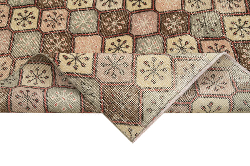 Handmade Area Rug - Checkered Kilim Cotton Wool Rug 5'10" x 9'2" by Agacan