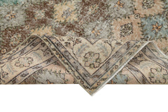 Handmade Area Rug – Beige Kilim Wool Cotton Rug with Classic Checkered Design 5'7''x9'4''