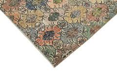 Checkered Kilim White Cotton Wool Handmade Area Rug 5'10'' x 10'8''