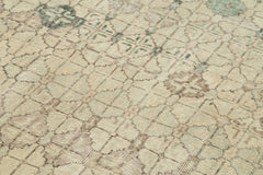 Handmade Area Rug – Checkered Kilim Carpet, Beige Cotton Wool Rug 5'3''x9'1''