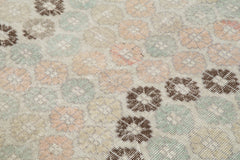 Handmade Area Rug - Checkered Kilim Beige Cotton Wool Rug 5'9''x9'6'' Durable Flat Weave