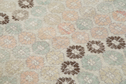 Handmade Area Rug - Checkered Kilim Beige Cotton Wool Rug 5'9''x9'6'' Durable Flat Weave